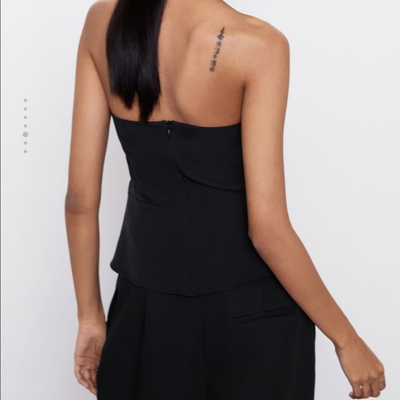 Zara strapless ruched top - Picture 4 of 5